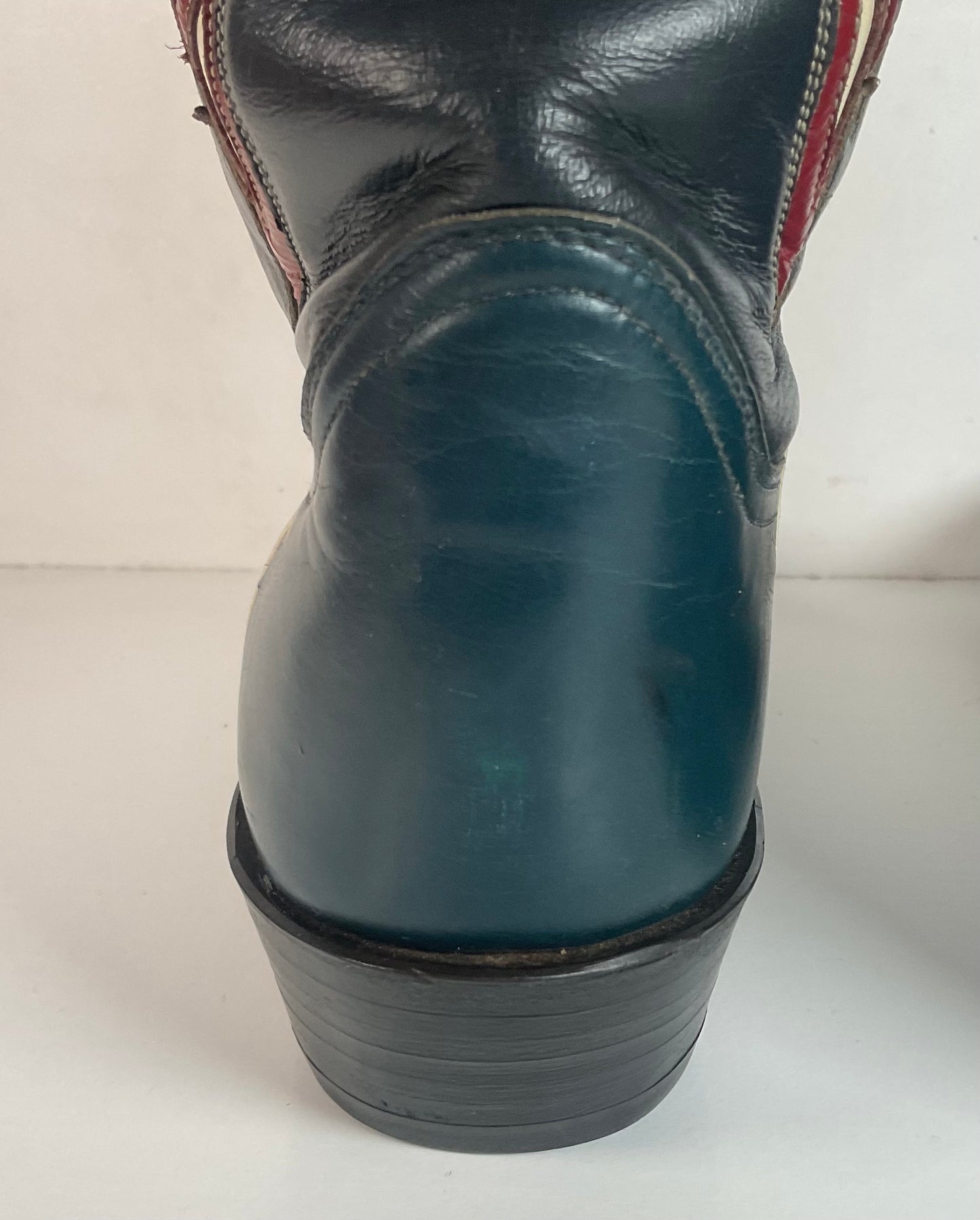 Vintage Tony Lama Bicentennial Thunderbird Cowboy Boots 10 D Gold Label 1776 Walrus Wingtip