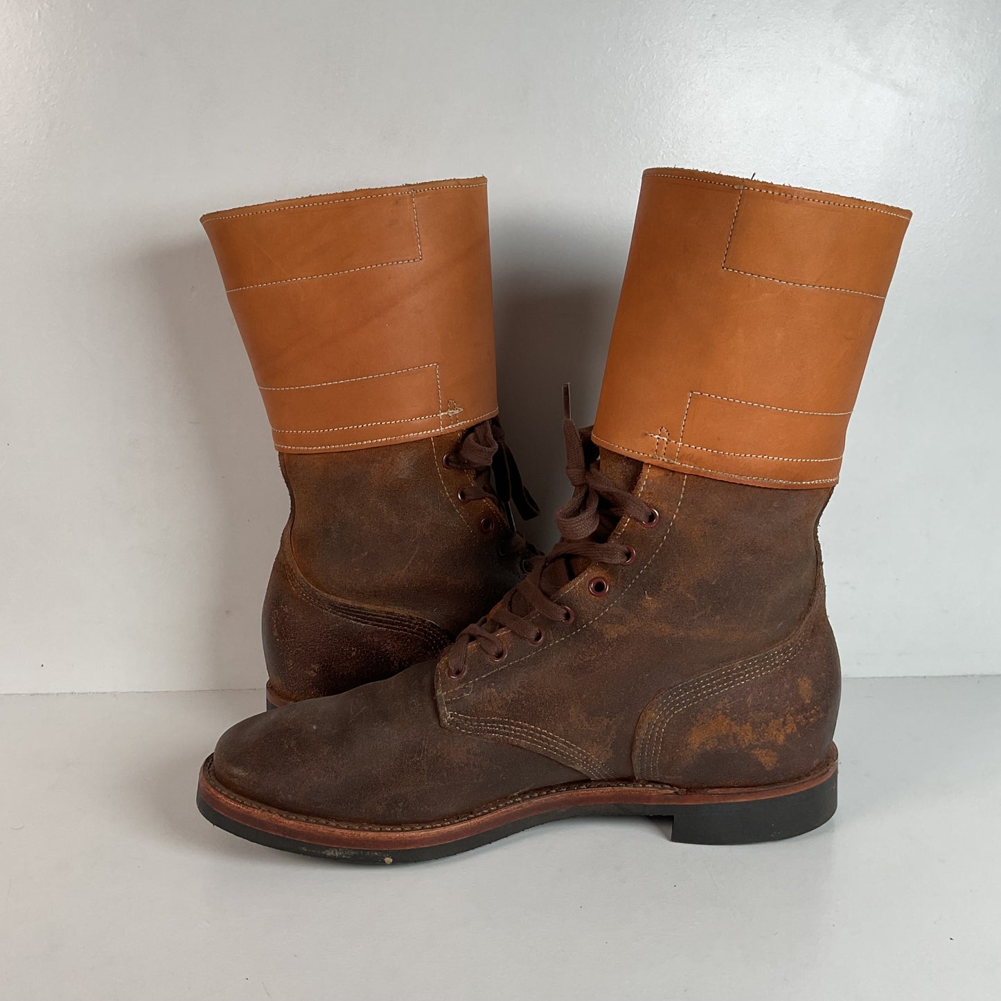WWII Impression’s Double Buckle Tanker Boots 12 D World War II USA Made