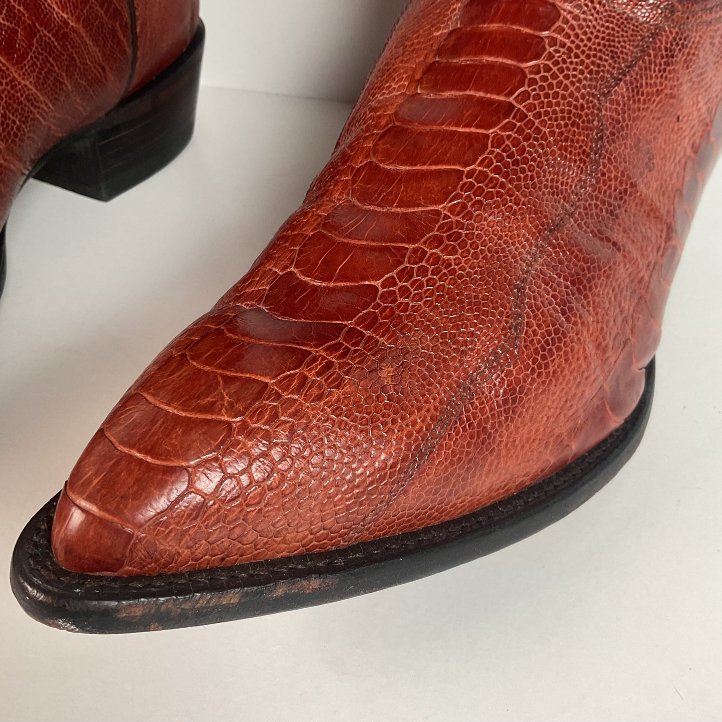 Vintage Nocona Ostrich Leg Cowboy Boots | Exotic | USA Made | Men’s 15 EE